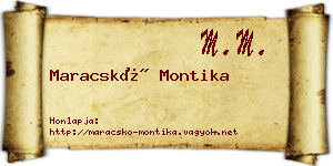 Maracskó Montika névjegykártya